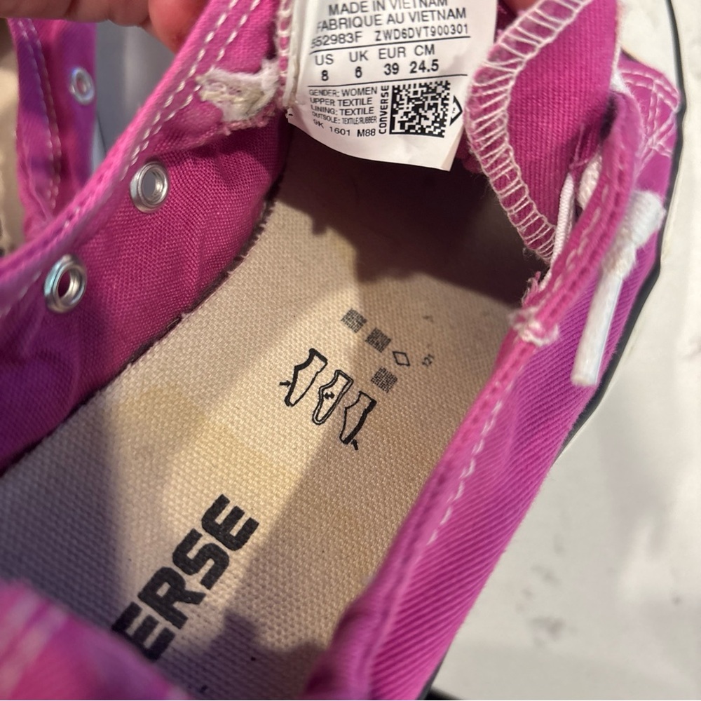 Converse canvas sneakers lo top women’s size 8 pink - Picture 5 of 7